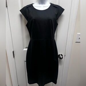 Kate Spade black Ponte, cap sleeve sheath dress. business, career, Office size 8